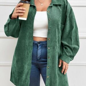 SHEIN Green Teddy Jacket